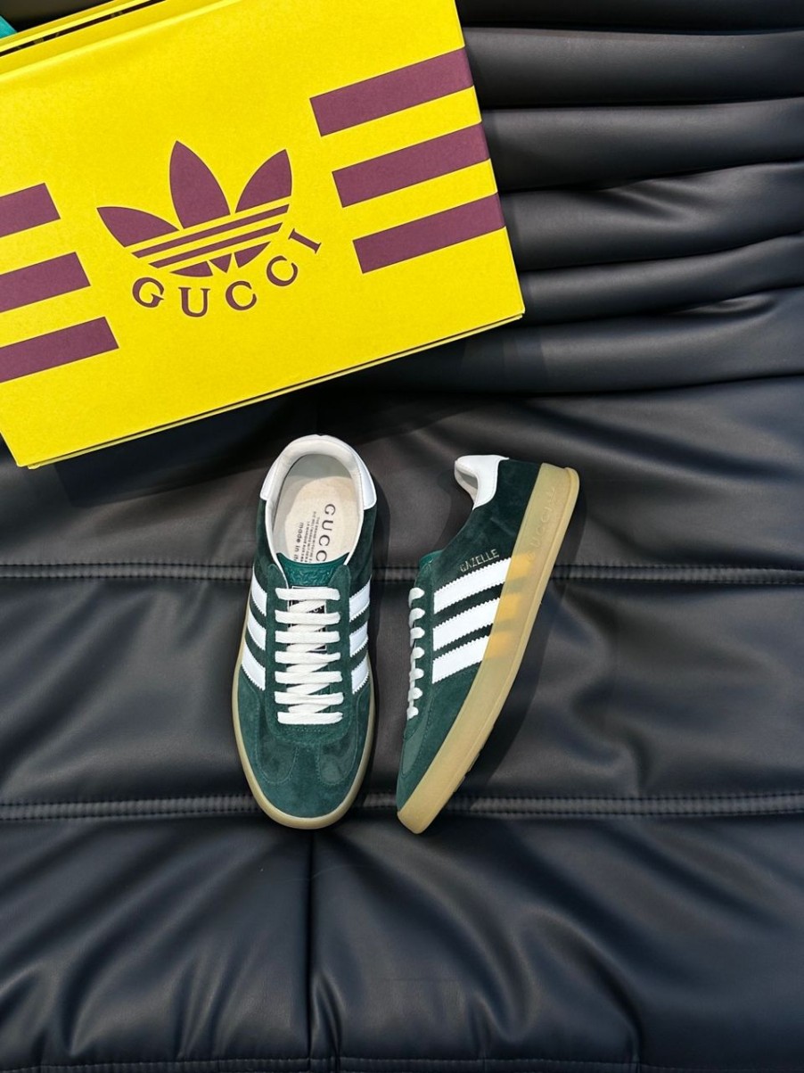 Sneakers | Luxe De France Gucci X Adidas Gazelle Vert Sapin