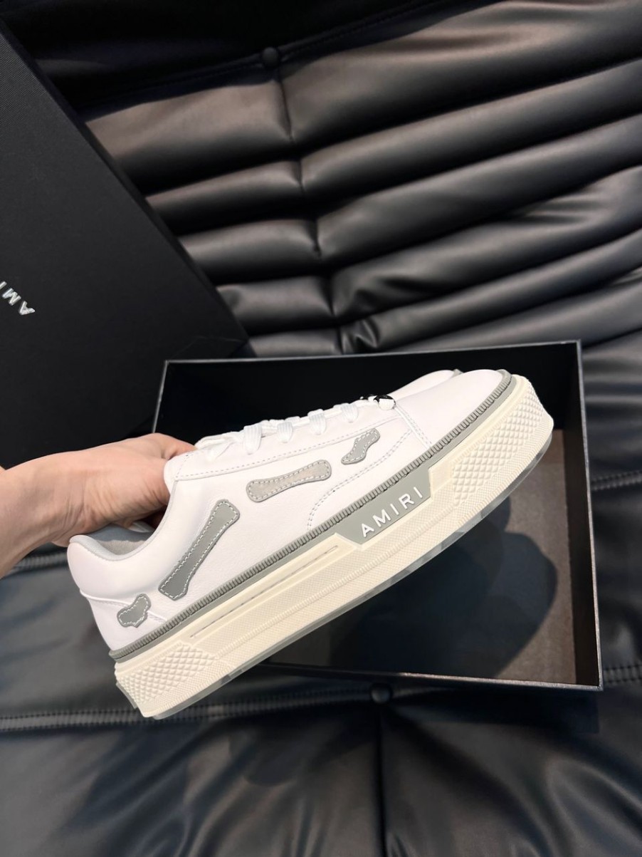 Sneakers | Luxe De France Amiri Skel Top Grise Et Blanche