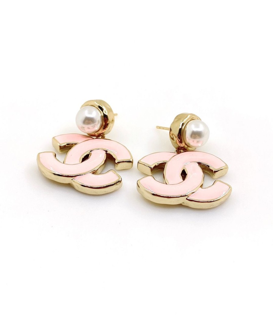 Boucles D'Oreilles | Luxe De France Boucles D'Oreilles Chanel Rose