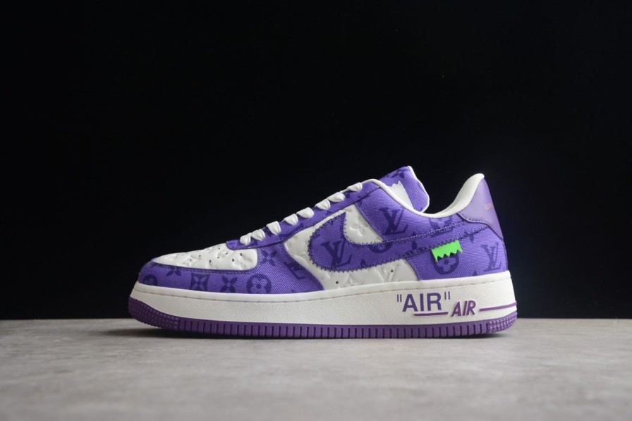 Sneakers | Luxe De France Air Force 1 X Louis Vuitton Tissu Violette Et Blanche